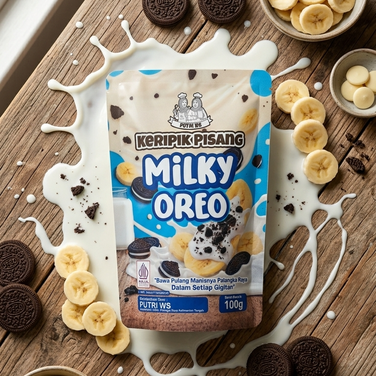 Keripik Pisang Milky Oreo 